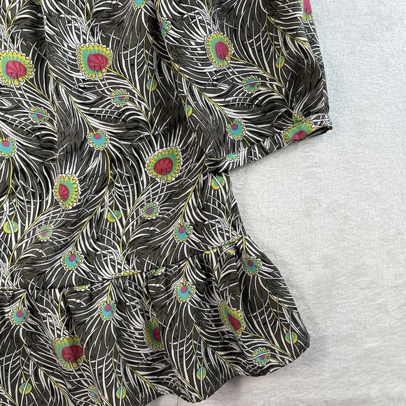 Y2K Liberty of London XS Isis Floral Feather Tunic Top Peasant Blouse Target - Picture 3 of 11